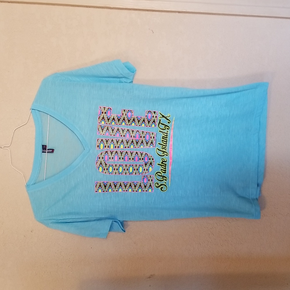 South Padre Island tshirt blue large